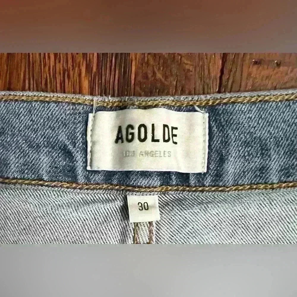 AGOLDE Riley High Rise Straight Jean in Blitz - Picture 7 of 13
